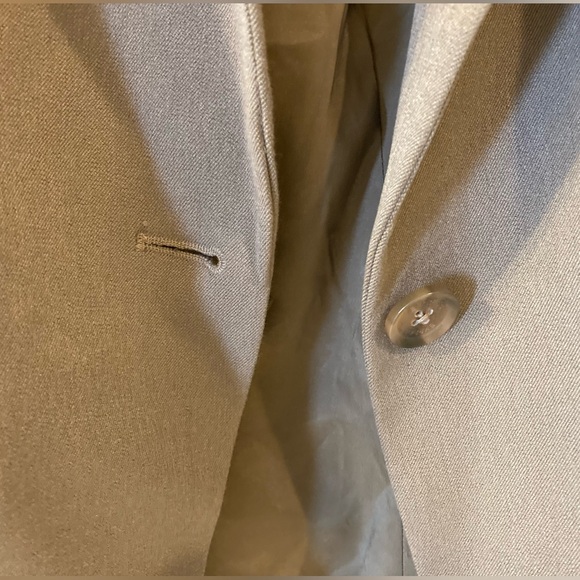 Express Editor Taupe Long Sleeve One-Button Blazer Suit Jacket Women’s Size 8 - Picture 11 of 13